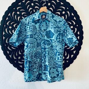 Reyn Spooner Classic Popover Four Button Hawaiian Shirt